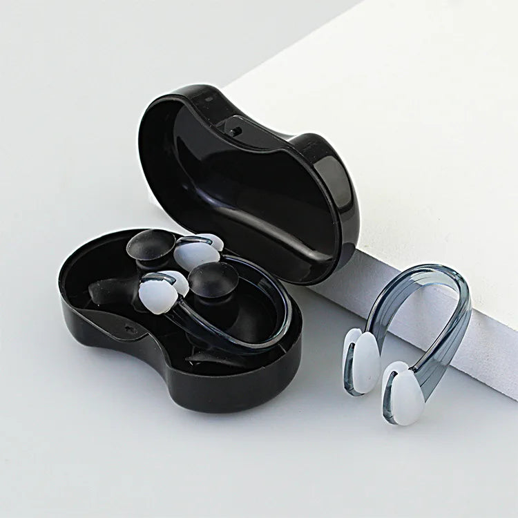 Silicone Swimming Earplugs with Nose Clip – Waterproof & Reusable Set