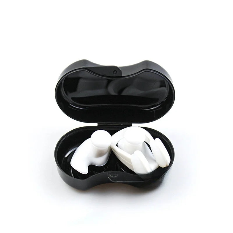Silicone Swimming Earplugs with Nose Clip – Waterproof & Reusable Set