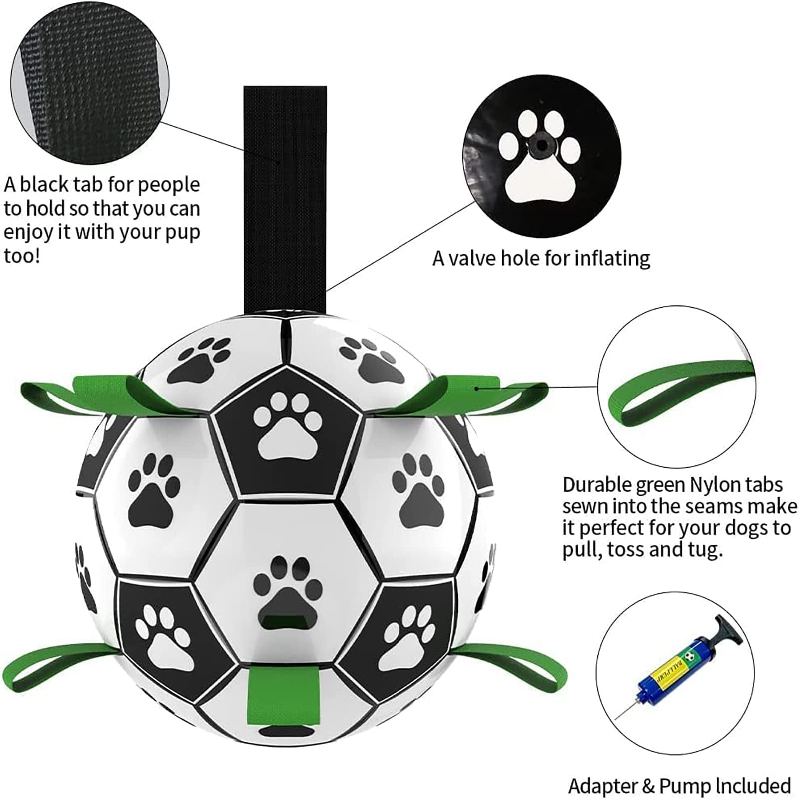 Interactive Dog Football Toy – Durable Outdoor Soccer Ball for Pets - The Little Market Shop