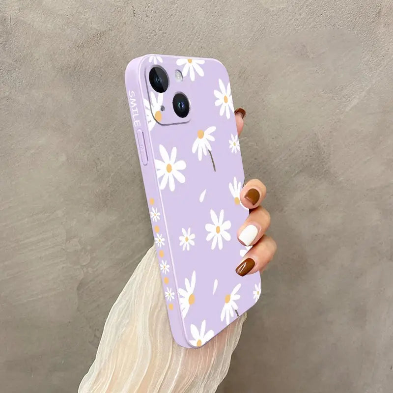 Stylish Daisy Phone Case – Slim, Protective Cover for All iPhone Models - The Little Market Shop