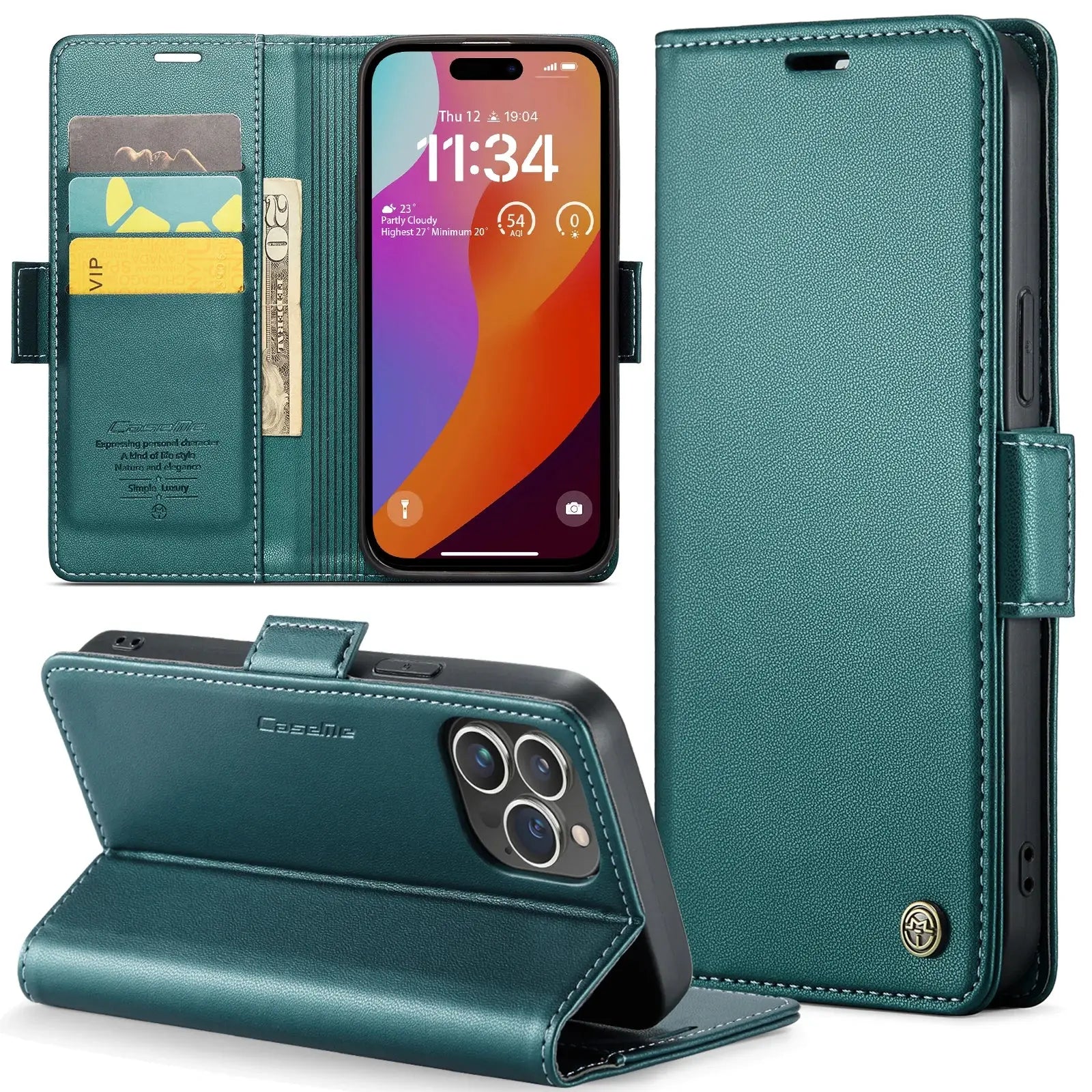 Stylish Leather iPhone Wallet Case with Card Holder – All Models Covered - The Little Market Shop