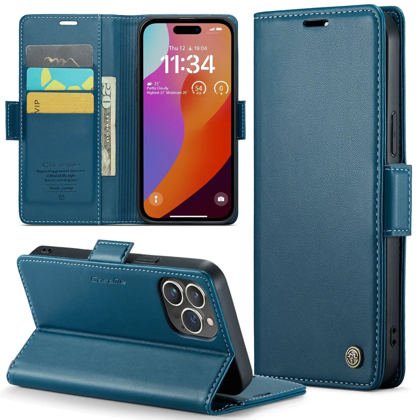 Stylish Leather iPhone Wallet Case with Card Holder – All Models Covered - The Little Market Shop