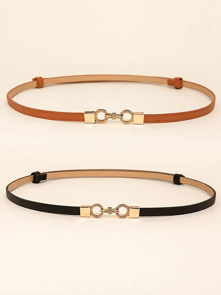 2 Piece Multicolor Self-Stretch Dress with Belt – Year-Round Elegance - The Little Market Shop