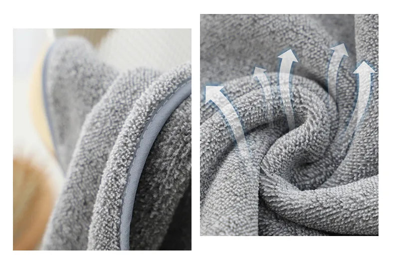 Thickened Microfiber Bath Towel – Quick-Dry, Soft & Absorbent for Spa Beach Home - The Little Market Shop