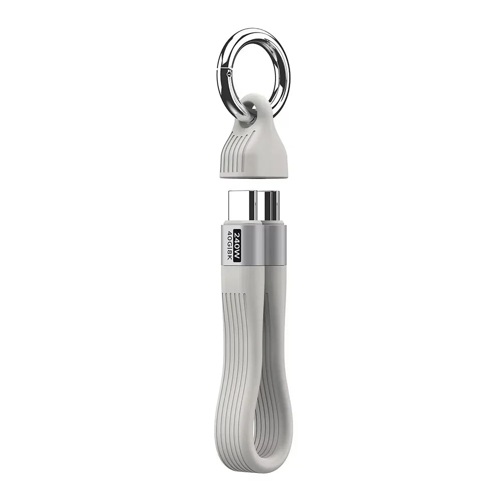 USB 4 Keychain Cable 240W Fast Charge 40Gbps for iPhone 16 & More - The Little Market Shop