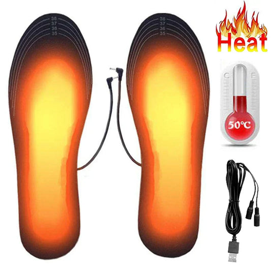 USB Rechargeable Heated Insoles - Custom Fit Winter Foot Warmers! - The Little Market Shop