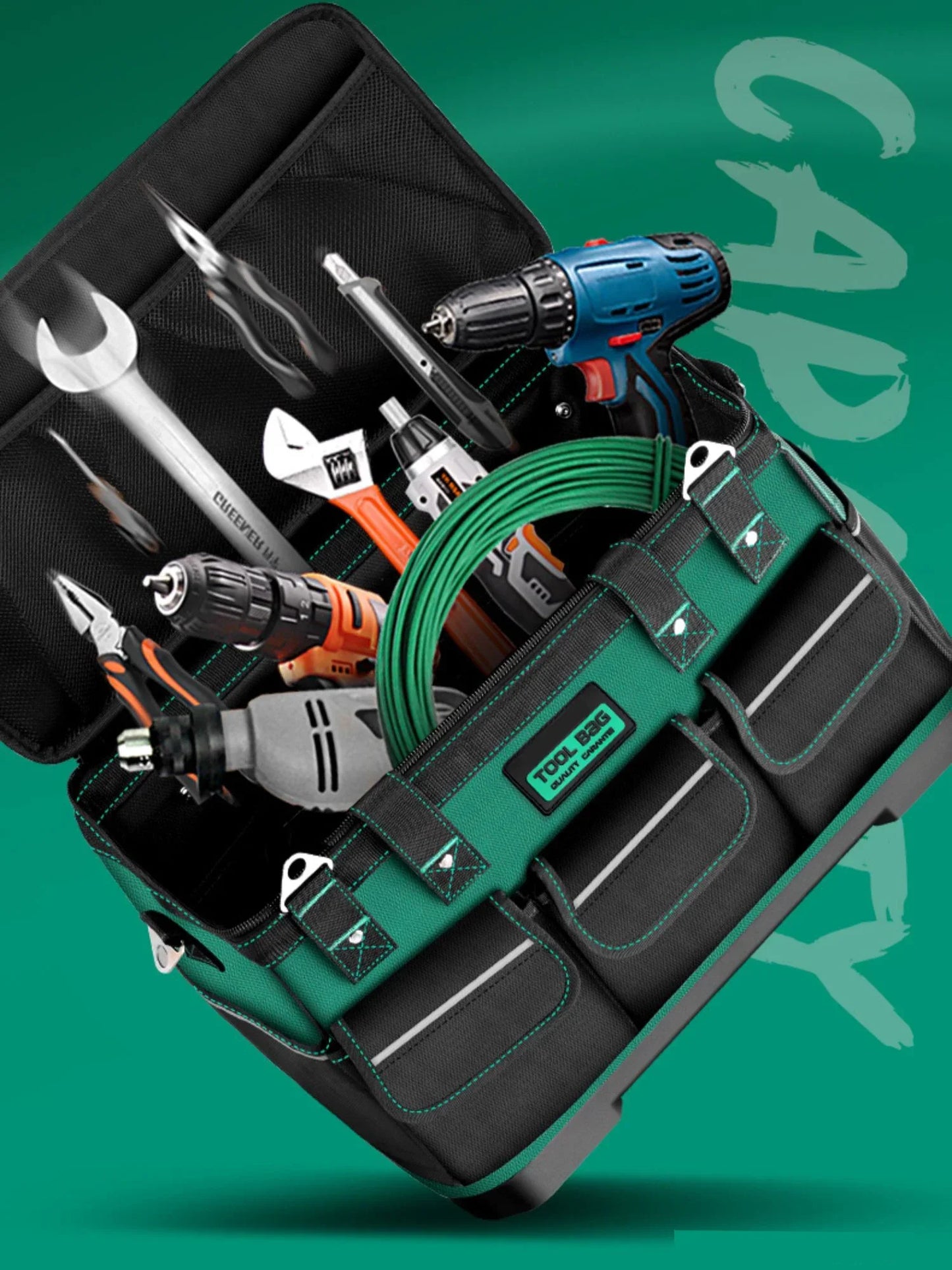 Upgrade 23-inch Waterproof Tool Bag - Large Capacity, 1680D Wear-Resistant - The Little Market Shop