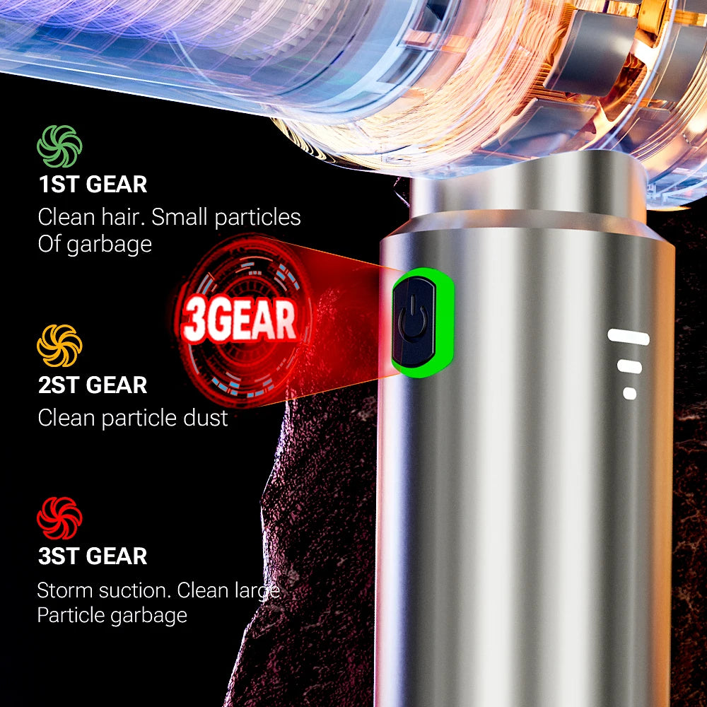 120W Portable Wireless Vacuum Cleaner – For Car & Home Deep Cleaning - The Little Market Shop