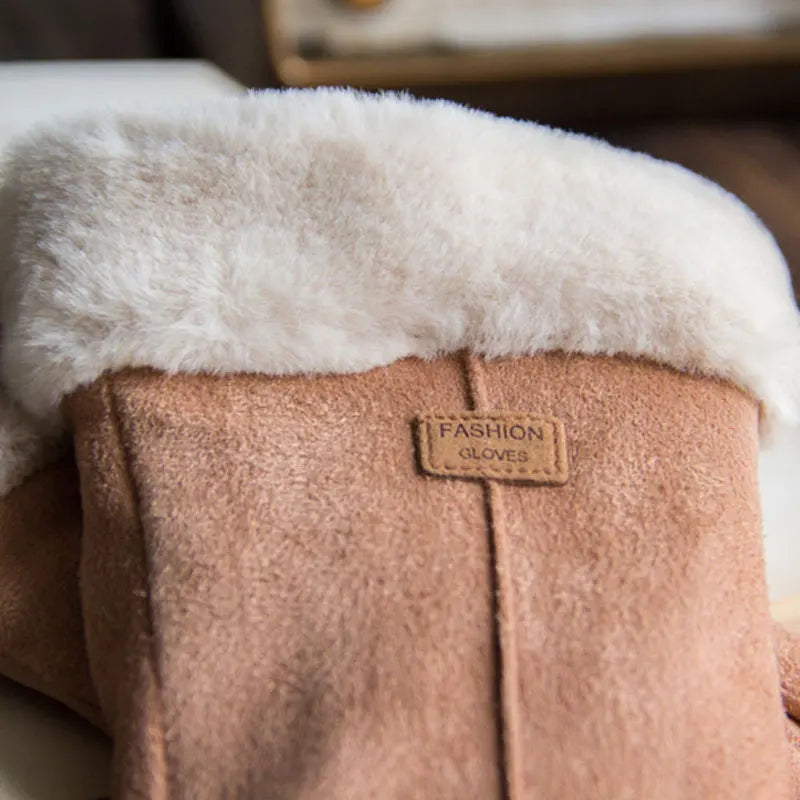 Warm Furry Winter Gloves for Women – Touchscreen Mittens, Full Finger Fit - The Little Market Shop