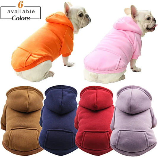 Dog Winter Hooded Sweatshirt for Small and Medium Doggy Pet Coat Puppy Cat Jacket Clothes Chihuahuas French Bulldog Costume - The Little Market Shop