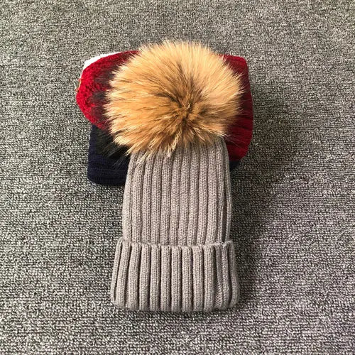 Warm Knitted Pom Pom Beanie – Stylish Winter Hat for Women & Girls - The Little Market Shop