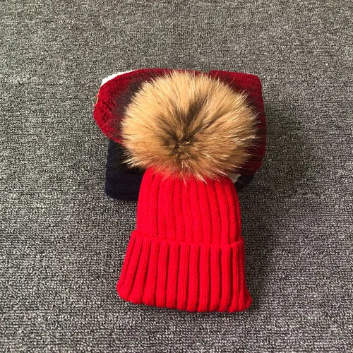 Warm Knitted Pom Pom Beanie – Stylish Winter Hat for Women & Girls - The Little Market Shop