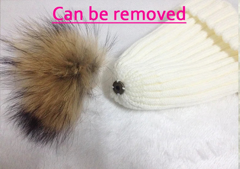 Warm Knitted Pom Pom Beanie – Stylish Winter Hat for Women & Girls - The Little Market Shop