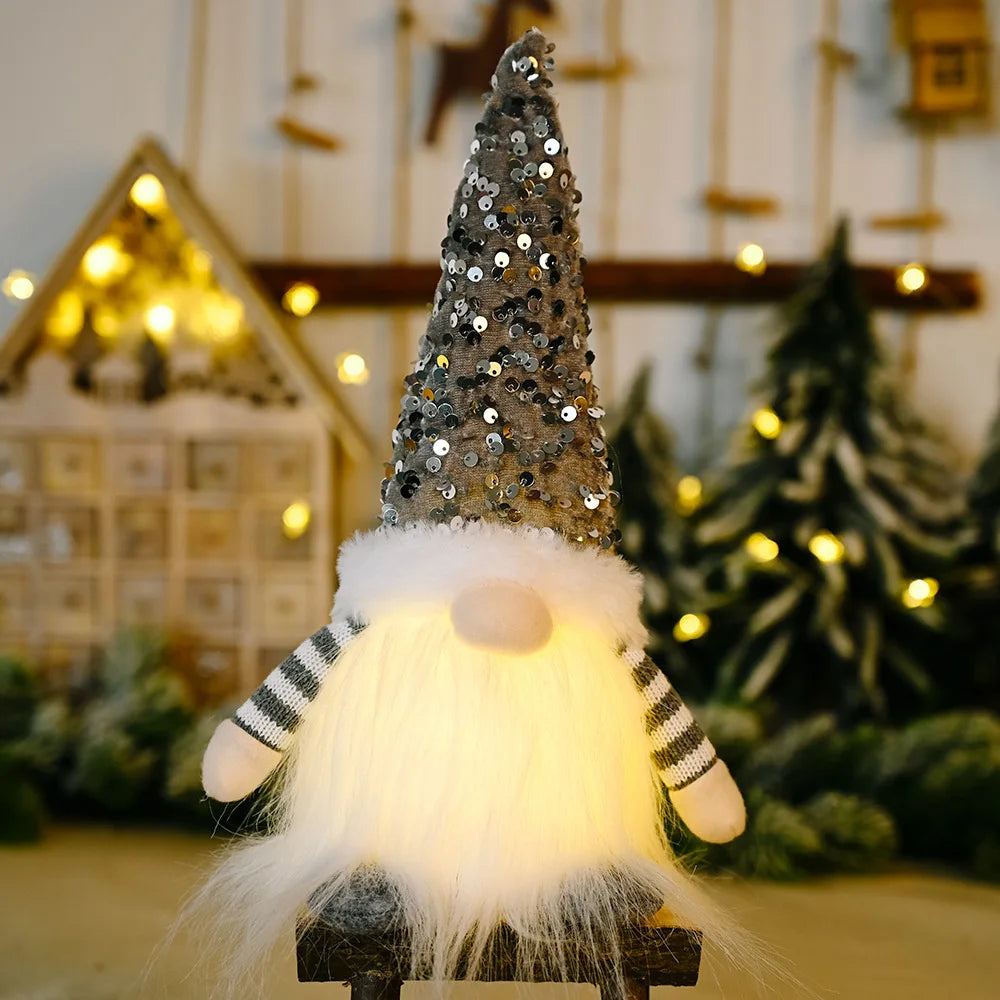 Whimsical LED Ski Gnome - Christmas Sled Elf Decoration for 2024 - The Little Market Shop