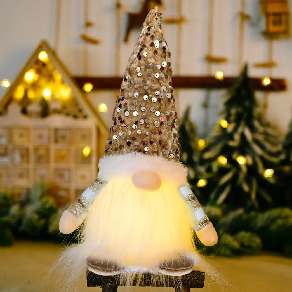 Whimsical LED Ski Gnome - Christmas Sled Elf Decoration for 2024 - The Little Market Shop