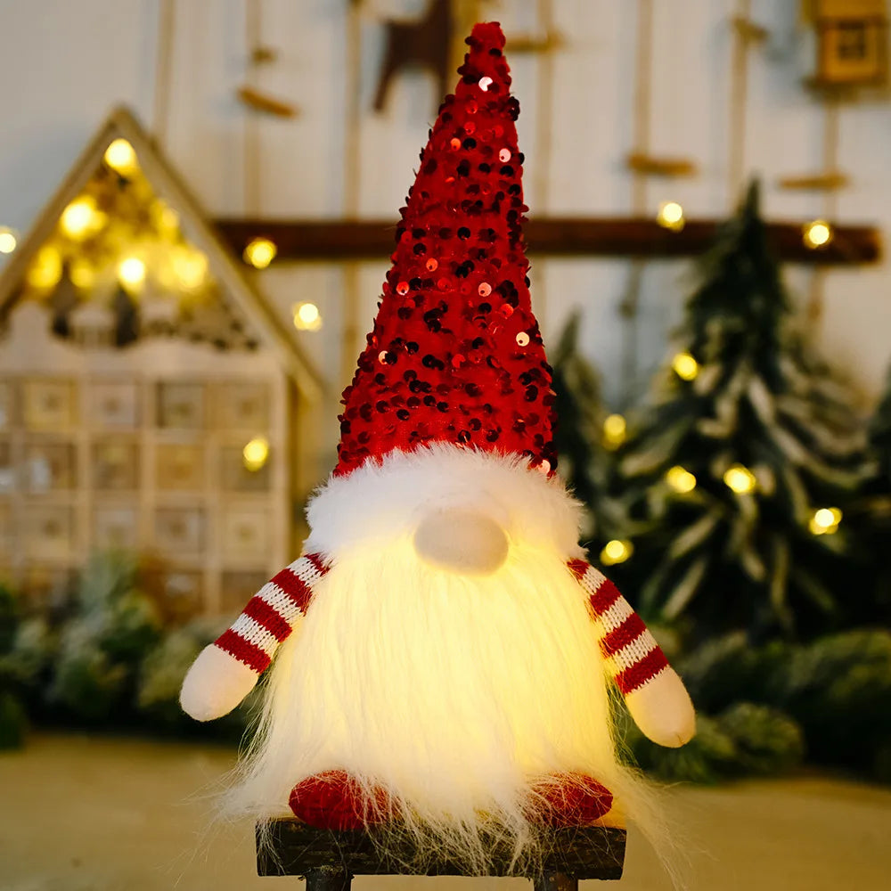 Whimsical LED Ski Gnome - Christmas Sled Elf Decoration for 2024 - The Little Market Shop