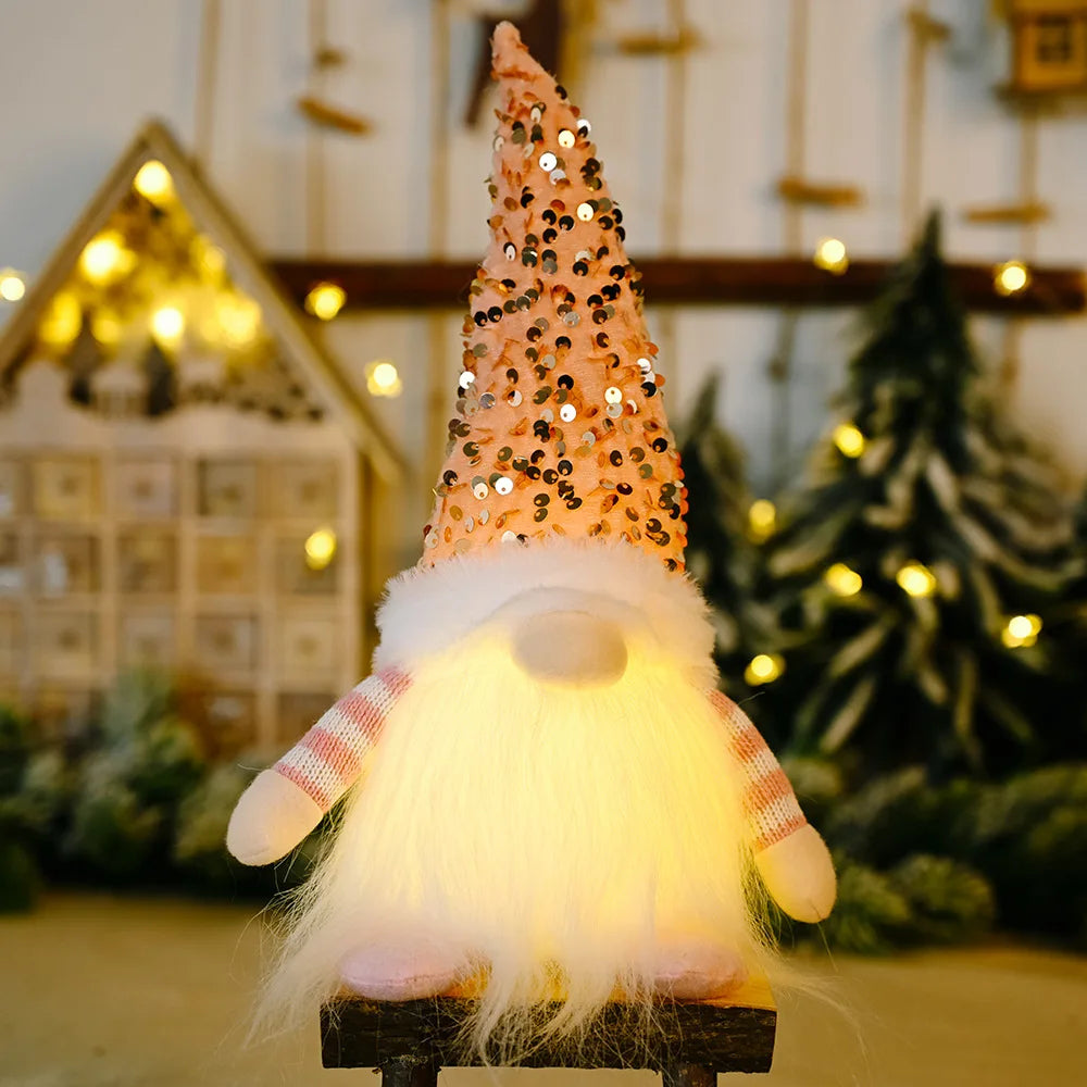 Whimsical LED Ski Gnome - Christmas Sled Elf Decoration for 2024 - The Little Market Shop