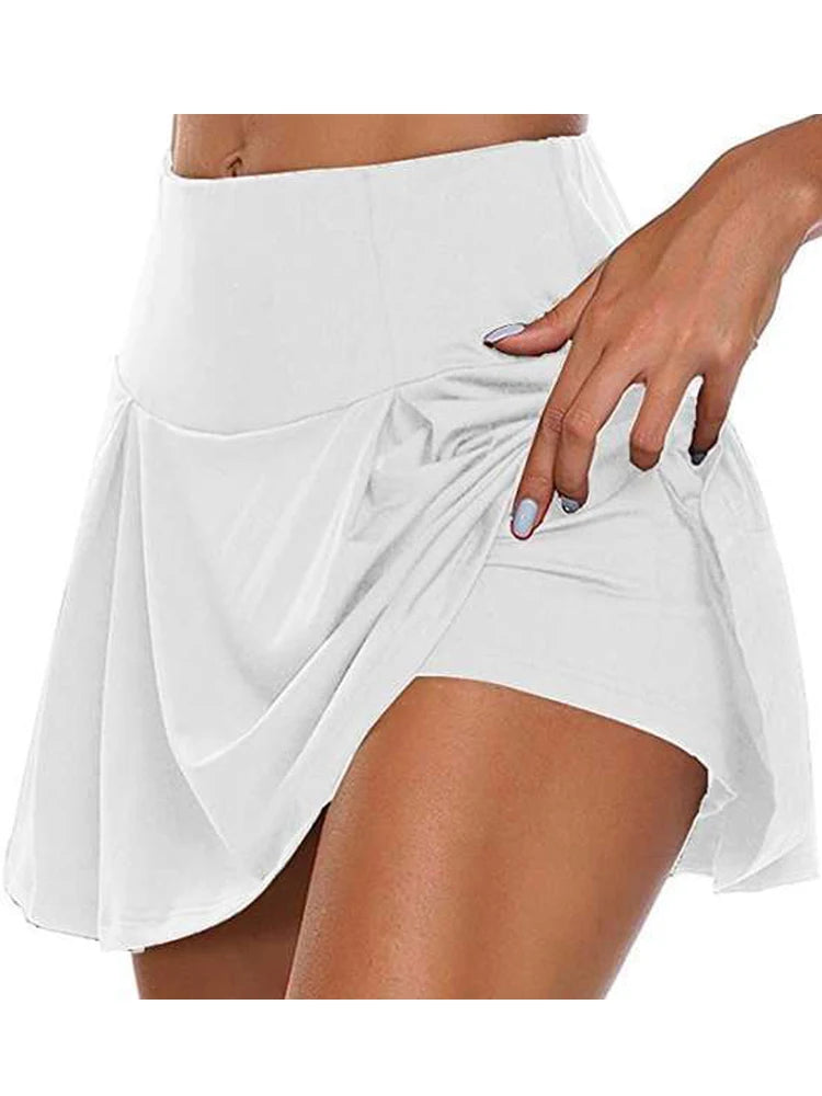 Women’s High Waist Sports Tennis Skirt – Quick-Drying with Lining - The Little Market Shop