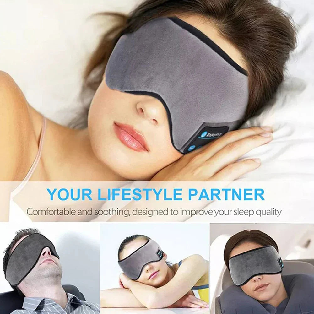 Wireless Bluetooth Sports Headband with Music & Sleep Mask – Comfort & Sound - The Little Market Shop