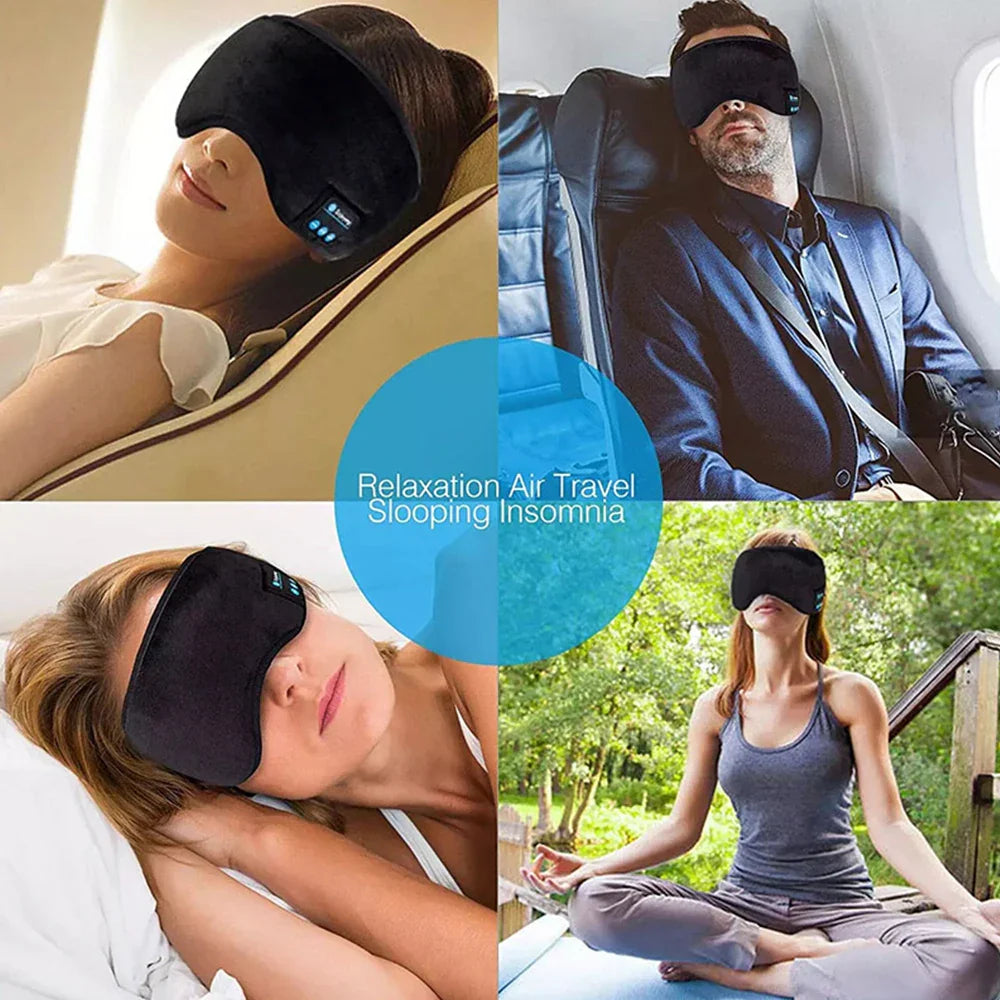 Wireless Bluetooth Sports Headband with Music & Sleep Mask – Comfort & Sound - The Little Market Shop