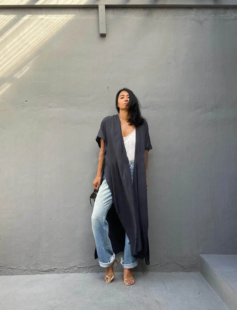 Swimsuit Cover Up Kimono Dress – Summer Beach Tunic Wrap for Women - The Little Market Shop