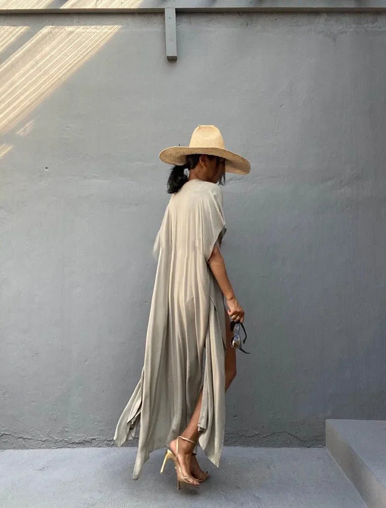 Swimsuit Cover Up Kimono Dress – Summer Beach Tunic Wrap for Women - The Little Market Shop