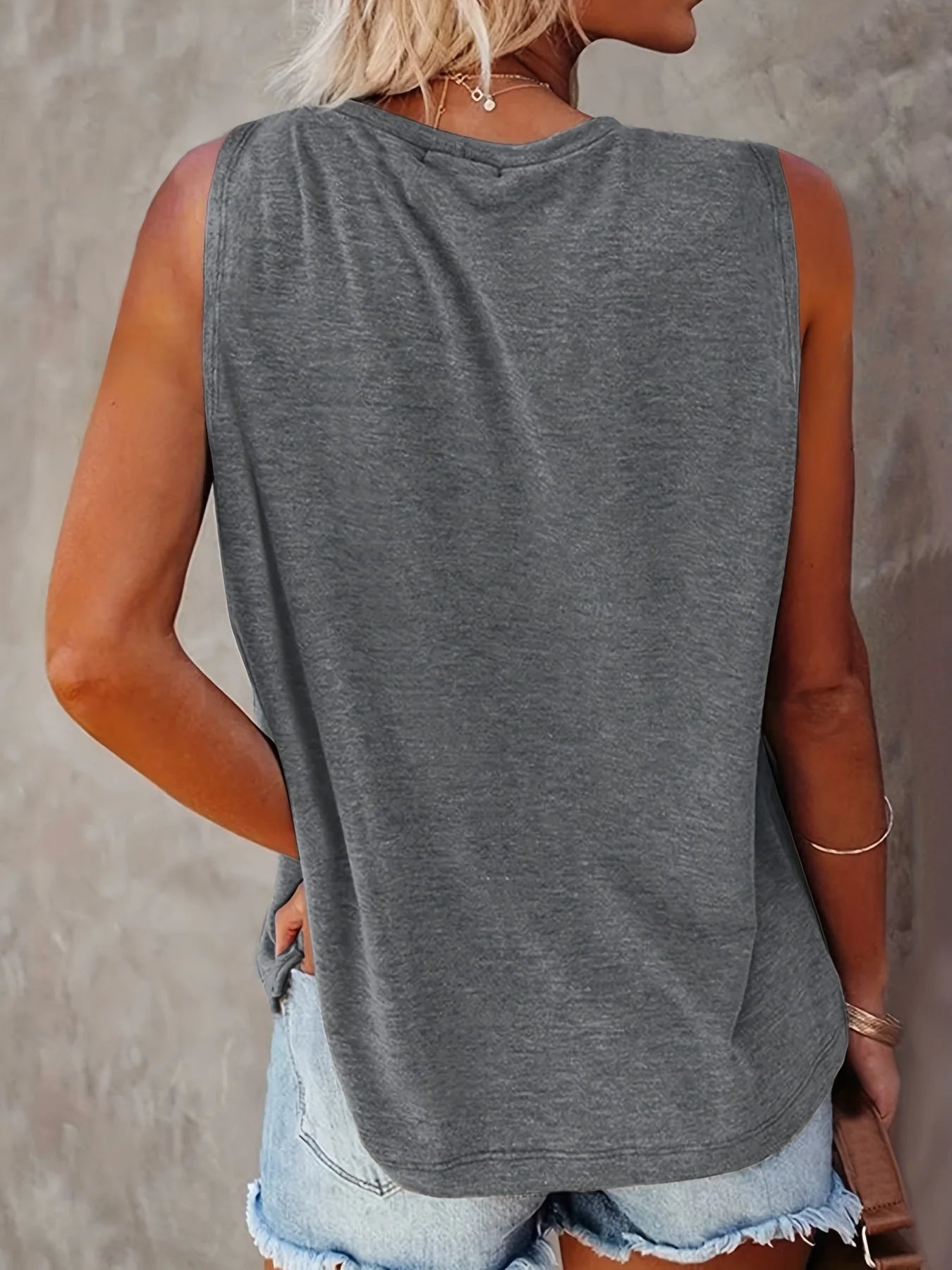 Women's Colorful Paw Print Summer Tank Top Loose Fit, Sleeveless T-Shirt - The Little Market Shop