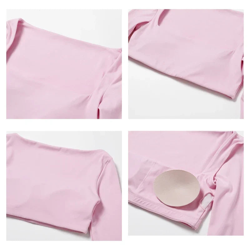 Women's Long-Sleeve Gym Shirt – Quick-Dry, Stretchy Workout Top - The Little Market Shop