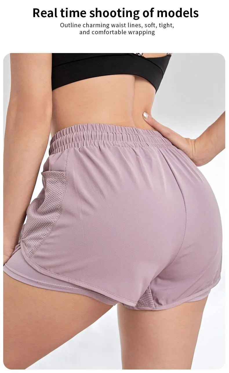 Women's Sports Shorts with Pockets – Yoga, Running & Training Ready - The Little Market Shop
