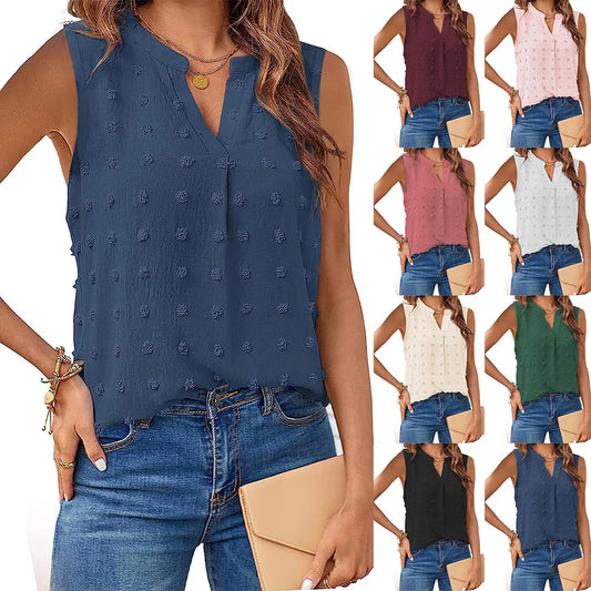 Women's Summer Tank Top | Sleeveless V Neck Corset Shirt Dressy Casual T-Shirt - The Little Market Shop