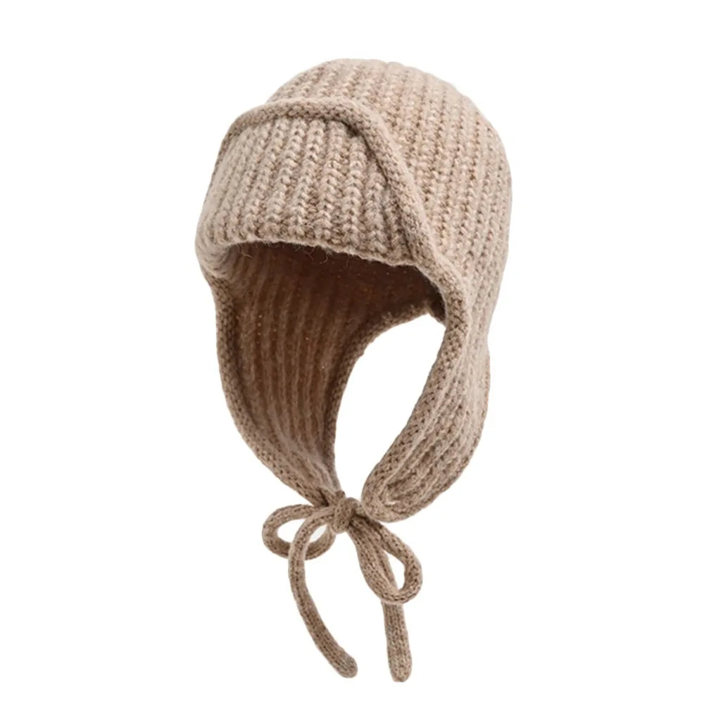 Women’s Thick Knitted Winter Hat with Ear Protection – Warm Fashion Beanie - The Little Market Shop