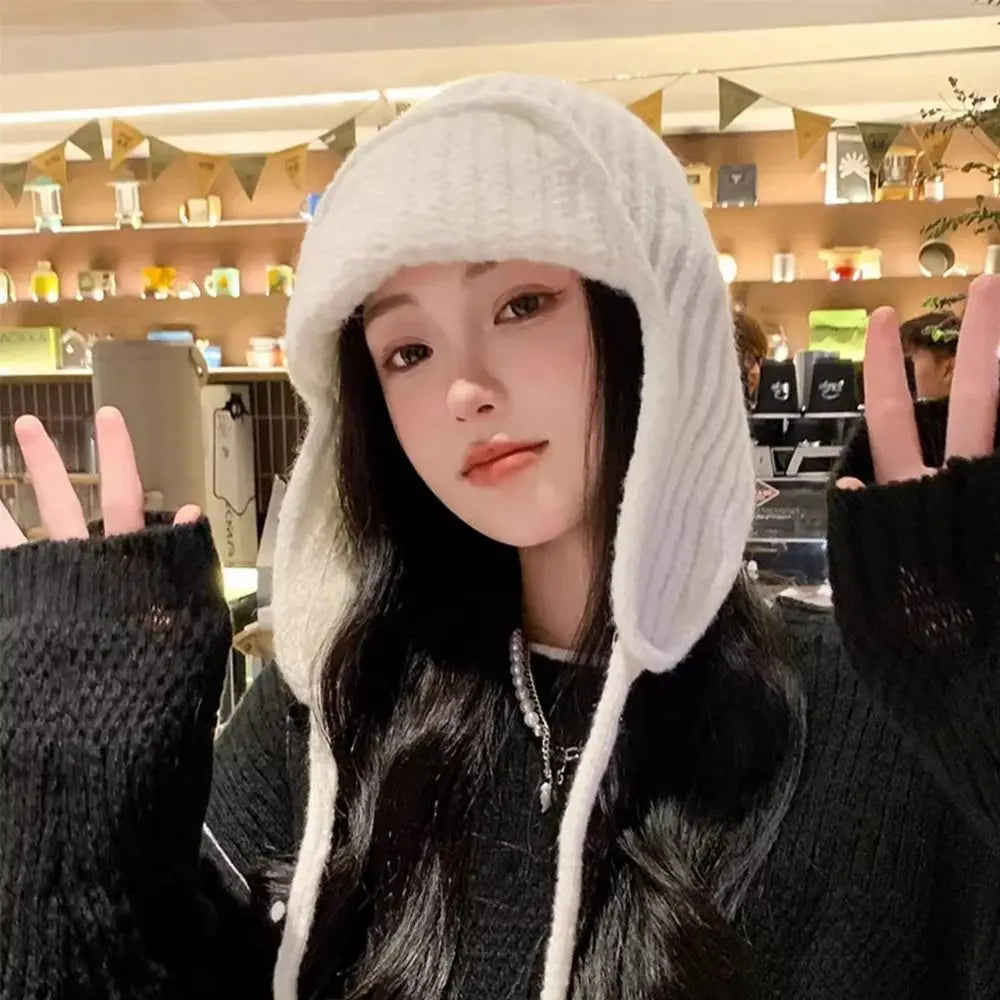 Women’s Thick Knitted Winter Hat with Ear Protection – Warm Fashion Beanie - The Little Market Shop