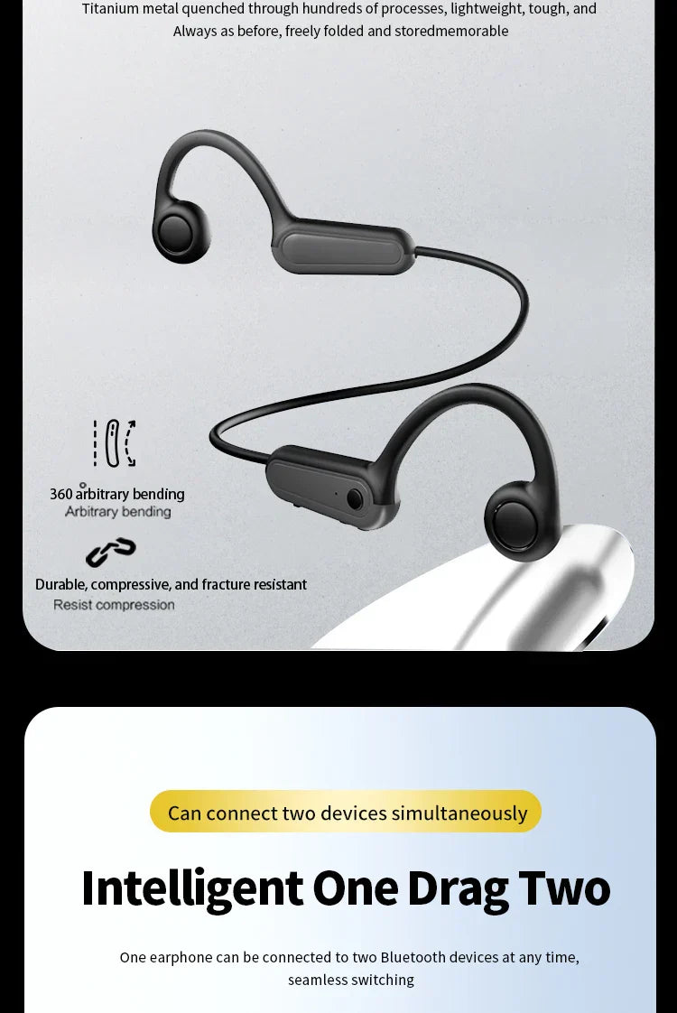 Xiaomi Mijia Bone Conduction Bluetooth Sports Headphones – Open-Ear Comfort & Safety - The Little Market Shop