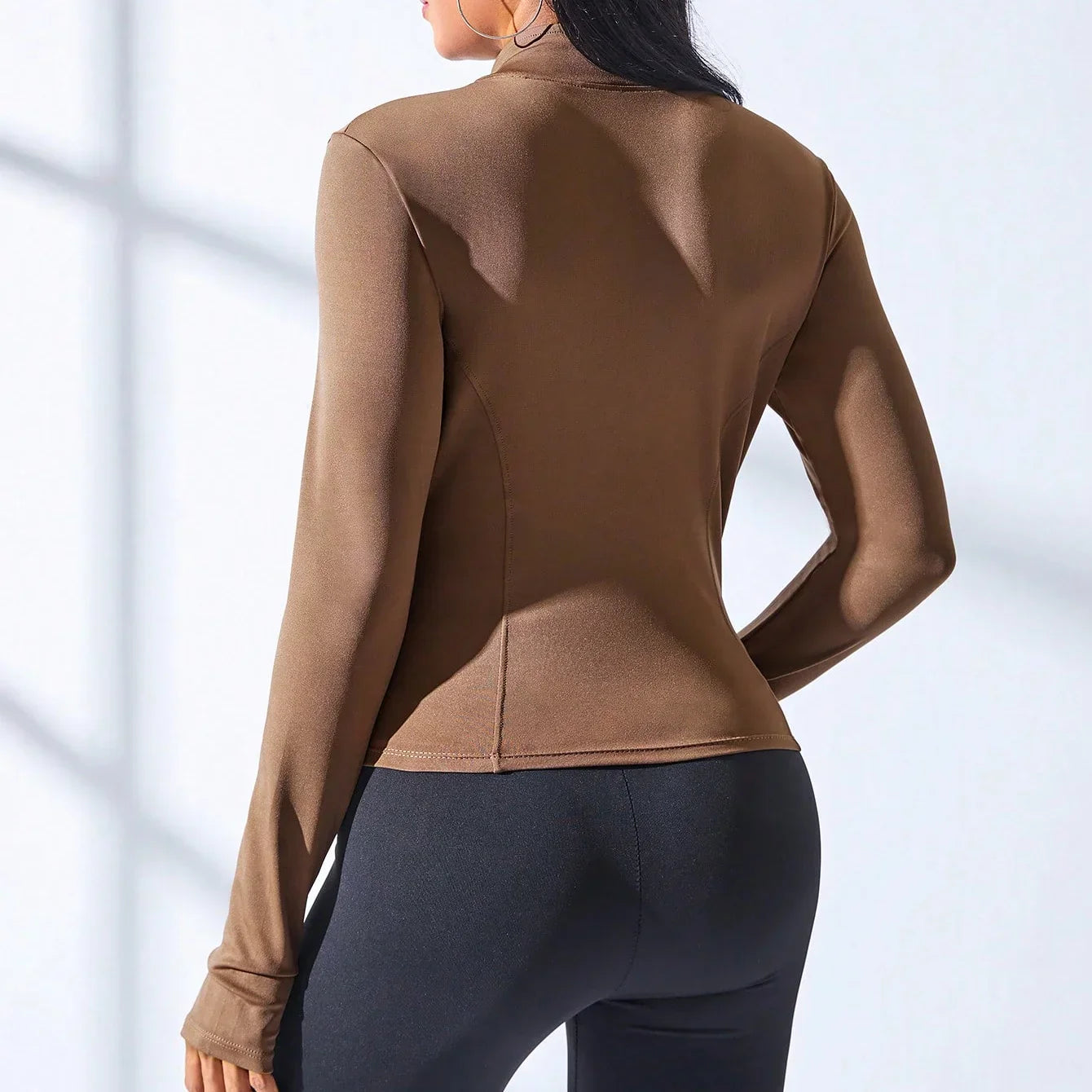 Yoga Coat Women's Slimming Zipper Jacket - Cropped Fitness Sportswear - The Little Market Shop