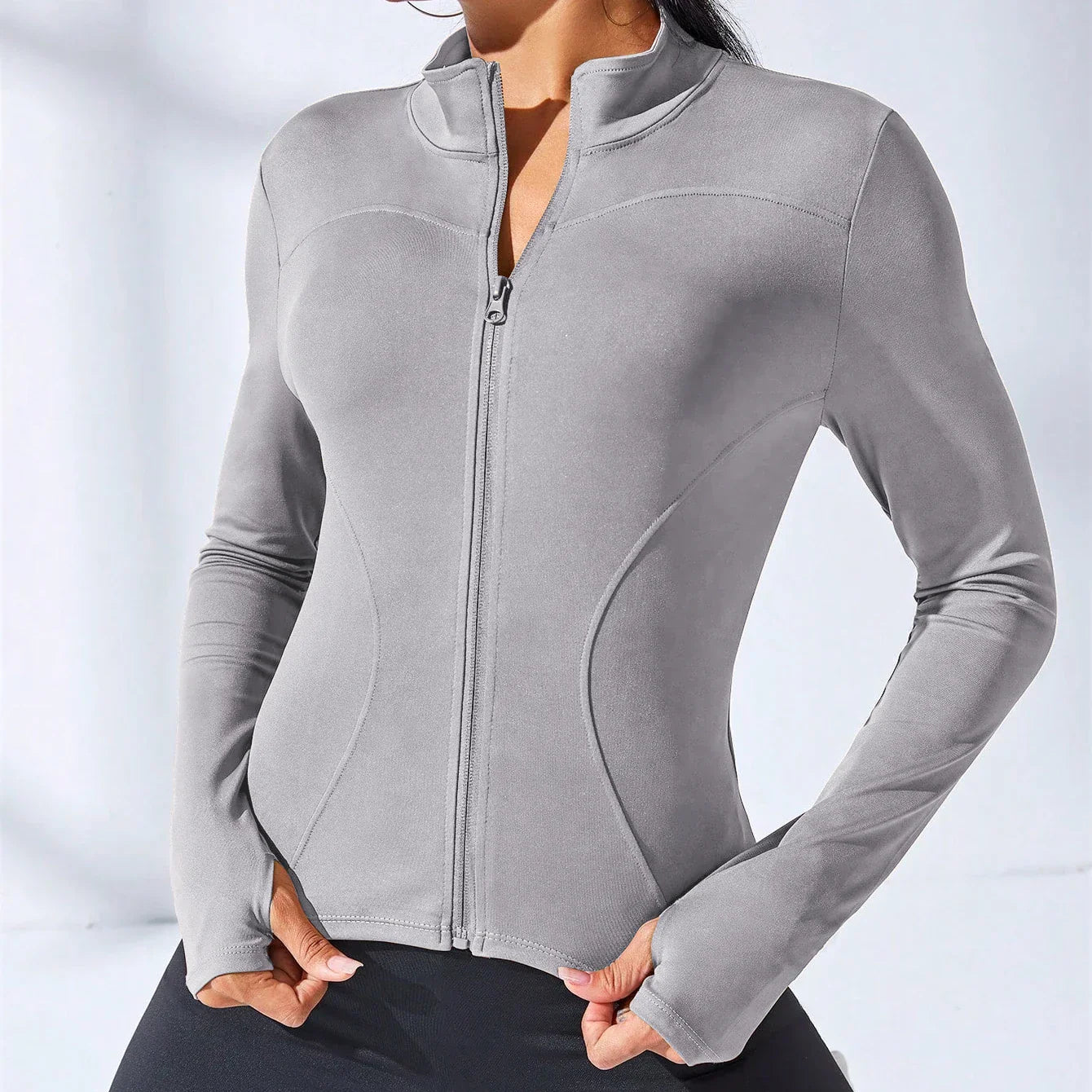 Yoga Coat Women's Slimming Zipper Jacket - Cropped Fitness Sportswear - The Little Market Shop