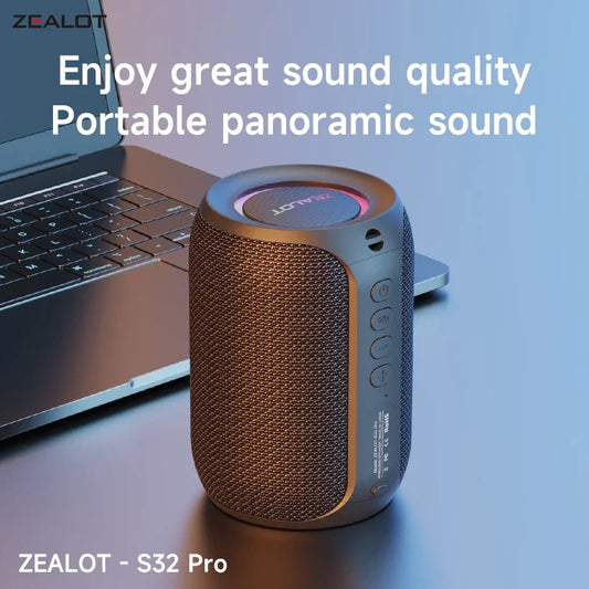Zealot S32 Pro Bluetooth Speaker Waterproof Outdoor Subwoofer Sound - The Little Market Shop