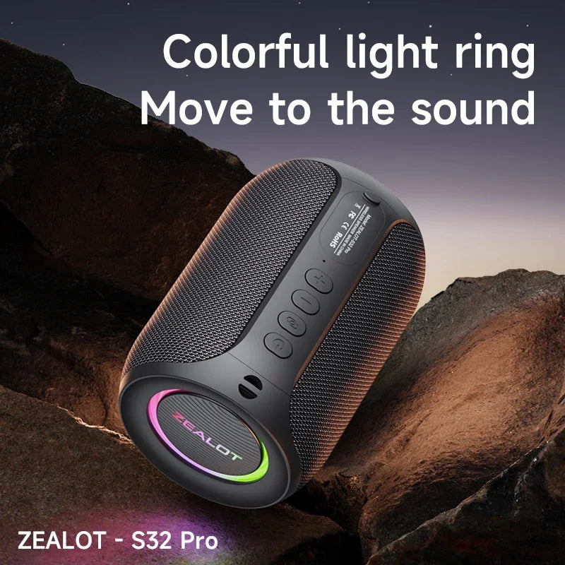 Zealot S32 Pro Bluetooth Speaker Waterproof Outdoor Subwoofer Sound - The Little Market Shop