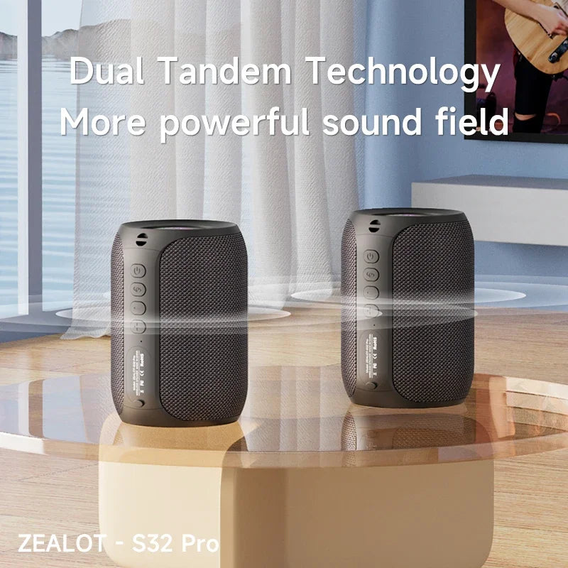 Zealot S32 Pro Bluetooth Speaker Waterproof Outdoor Subwoofer Sound - The Little Market Shop