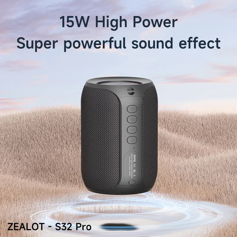 Zealot S32 Pro Bluetooth Speaker Waterproof Outdoor Subwoofer Sound - The Little Market Shop