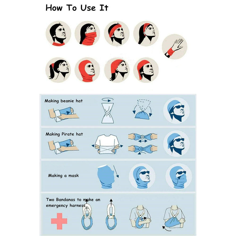 Versatile Scarf - UV Protection, Dust proof, Outdoor Headwear for Men & Women - The Little Market Shop