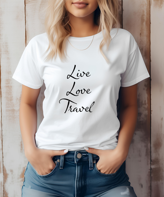 Live Love Travel - Women's Relaxed T-Shirt - The Little Market Shop