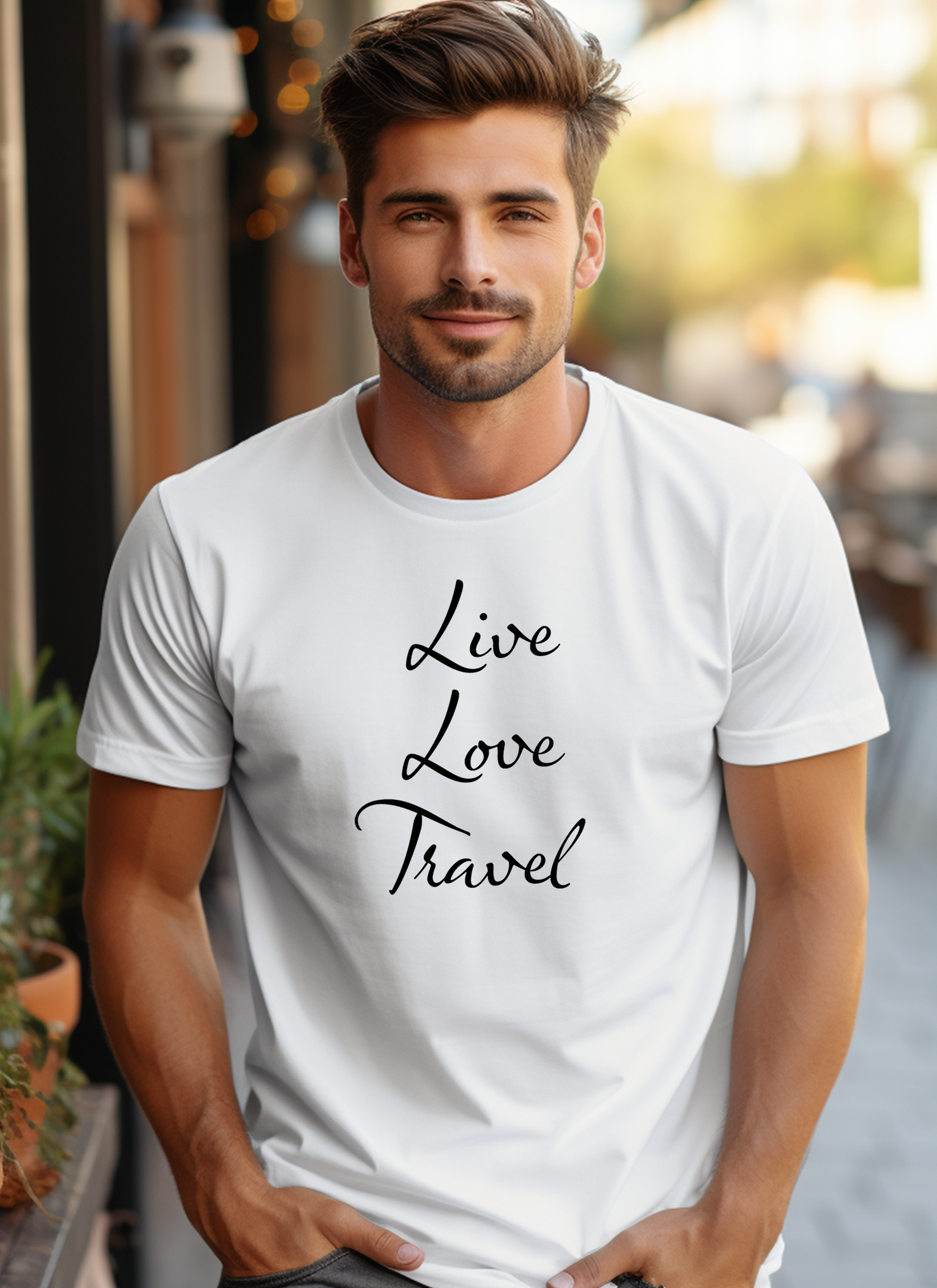 Live Love Travel - Men's classic T Shirt - The Little Market Shop