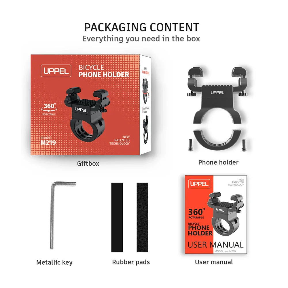 360° Rotatable Bike Phone Holder for MTB - Secure Mobile Mount 31.8mm - The Little Market Shop