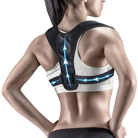 Posture Corrector Back Support Belt – Adjustable Upper Back & Shoulder Brace for Better Everyday Posture