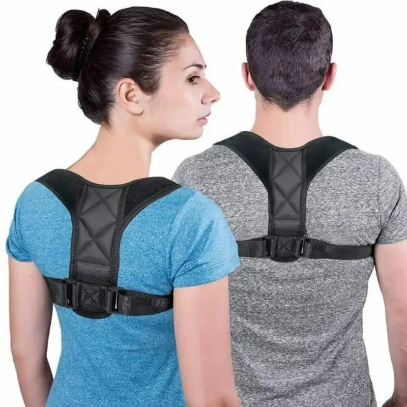 Posture Corrector Back Support Belt – Adjustable Upper Back & Shoulder Brace for Better Everyday Posture