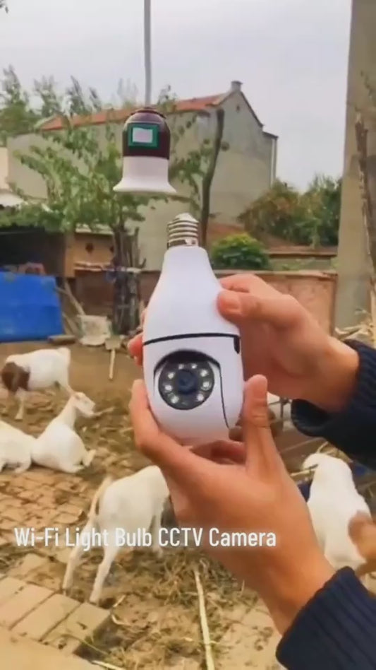 1080P WiFi Bulb Security Camera – 4X Zoom, E27, 5G Alarm Monitor video