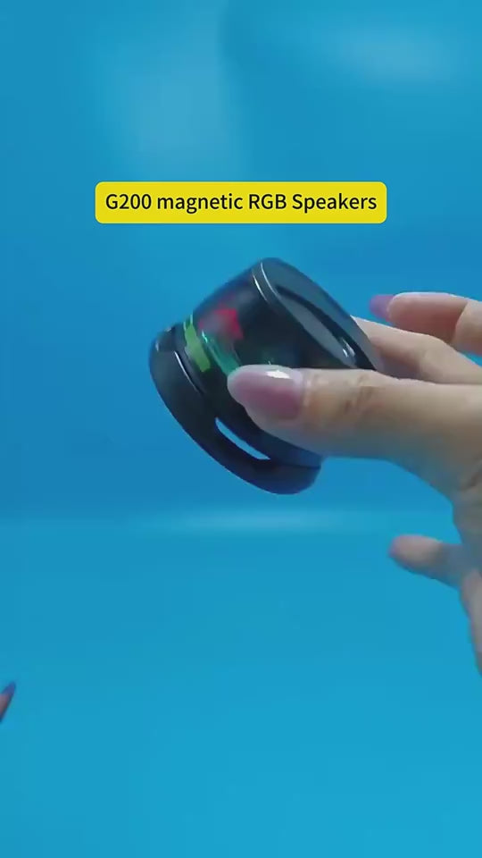 G200 Mini Bluetooth Speaker with RGB Lights & Phone Holder video 4