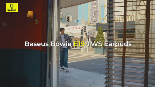 Baseus Bowie E19 Wireless Earphones Bluetooth 5.3 Big Bass 12mm Drivers IPX5 Waterproof Earbuds 33Hrs Battery Life Headphones