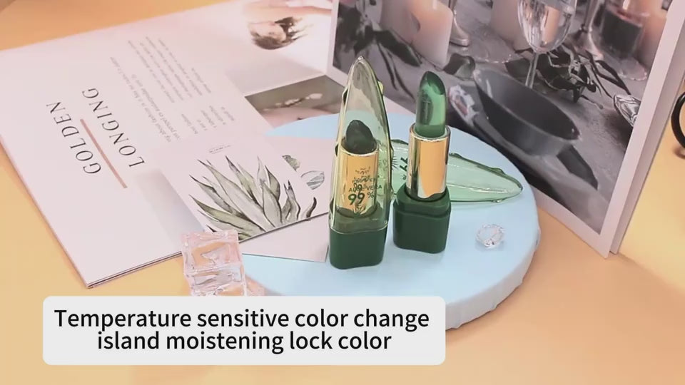 Aloe Vera Color-Changing Lipstick – Moisturizing, Long-Lasting Glow! video