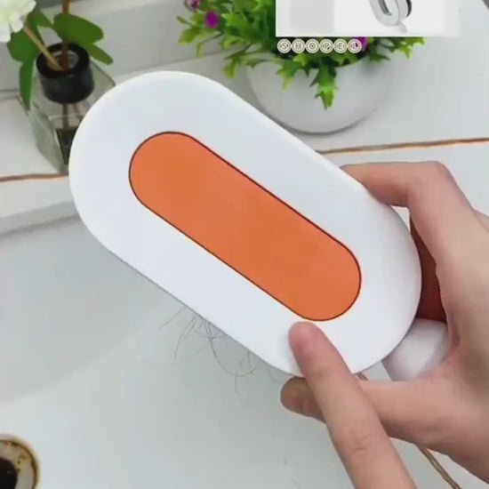 Self-Cleaning Hair Brush – Anti-Static, Scalp Massage & Easy Detangling video 2